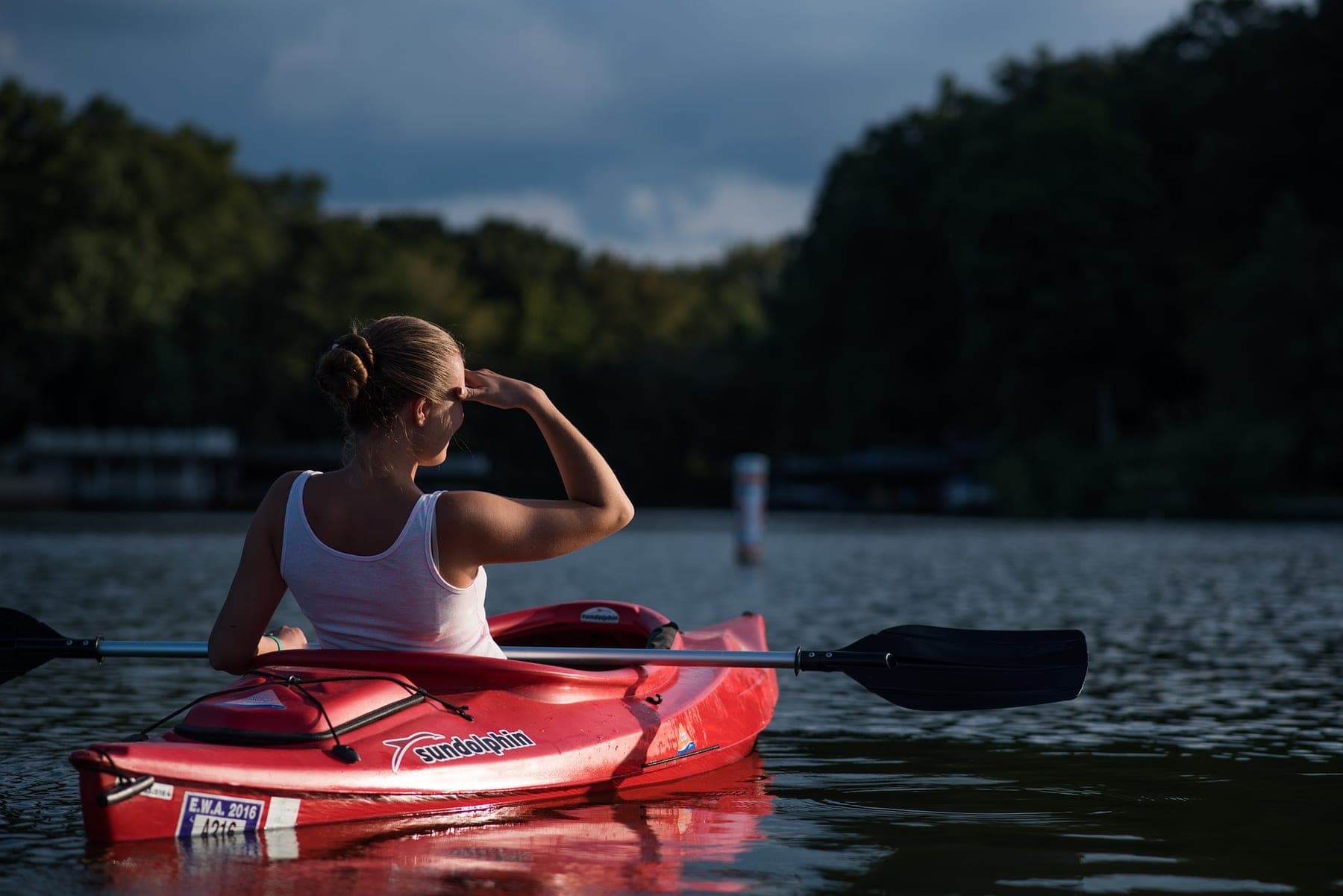 Paddeln auf ruhigem Wasser